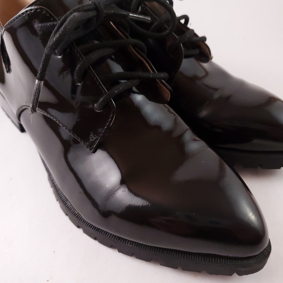 Nine West Black Patent Leather Oxfords - Picture 3 of 7